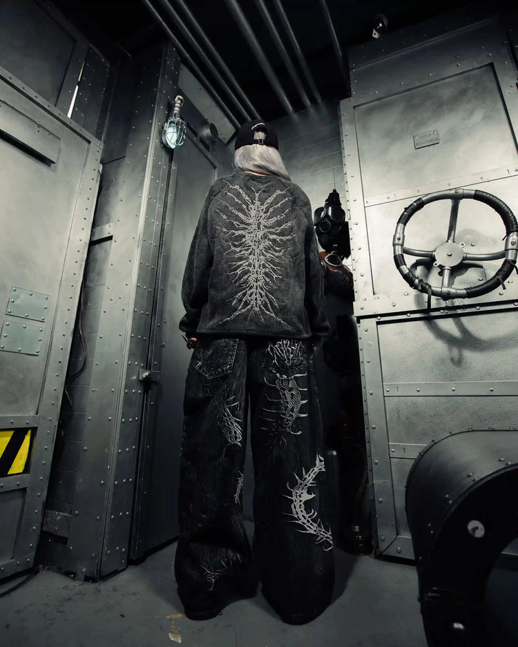 GHOUL JEANS+SWEATSHIRT