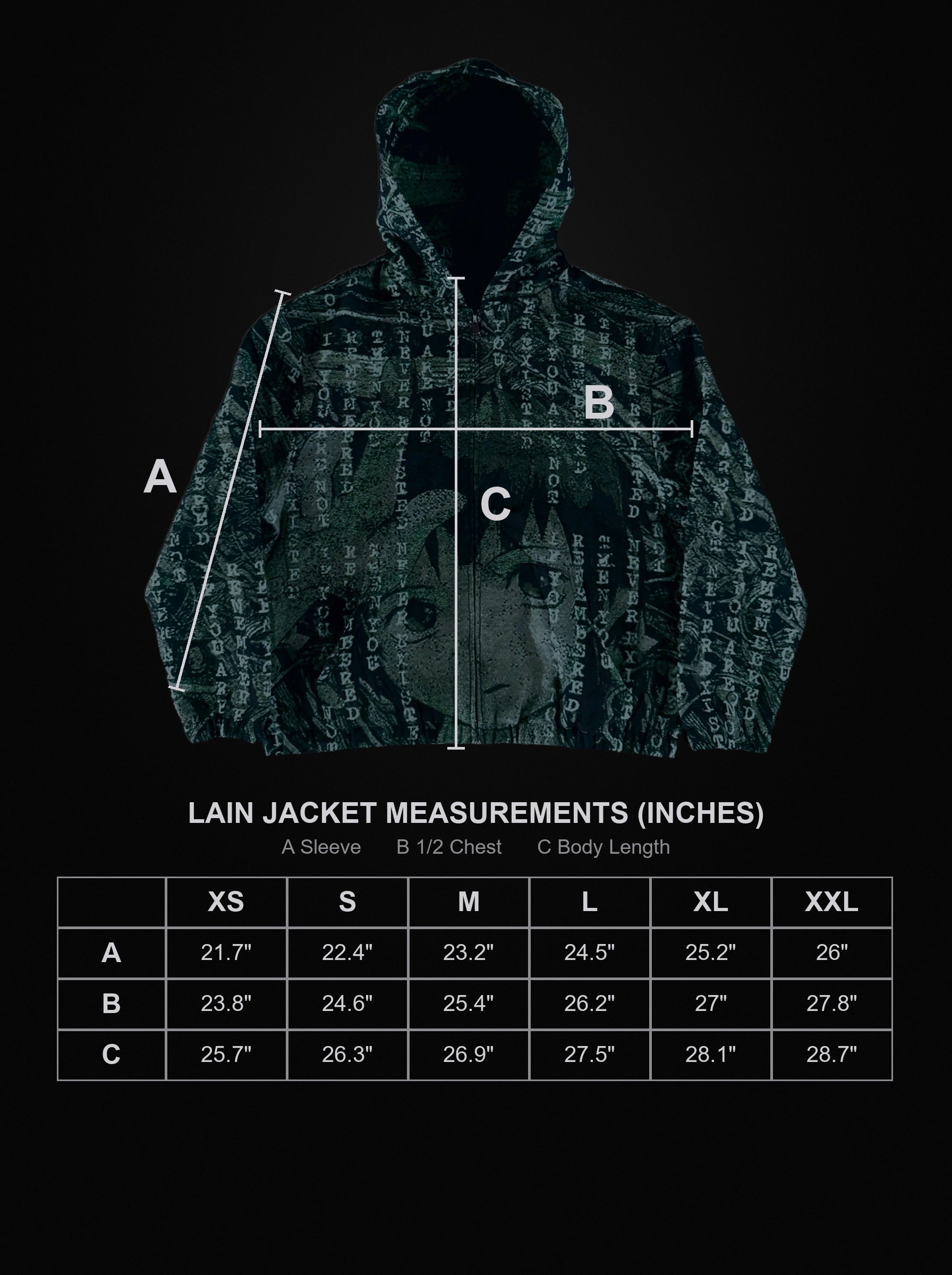 1400-matrix-zip size chart