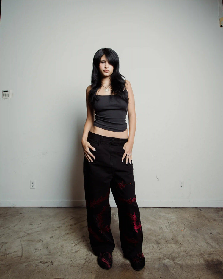 “Ghoul” Jeans (Wine)