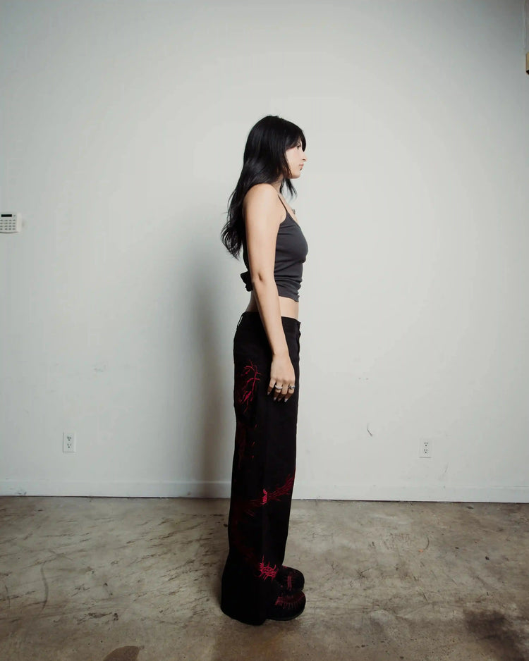 “Ghoul” Jeans (Wine) pholoh