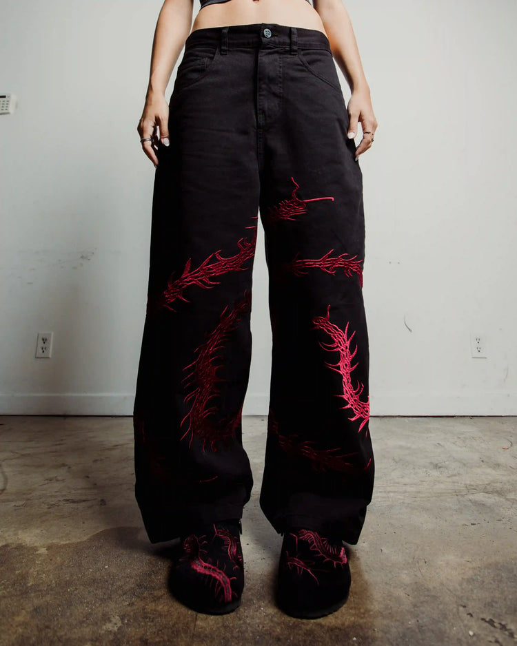 “Ghoul” Jeans (Wine)