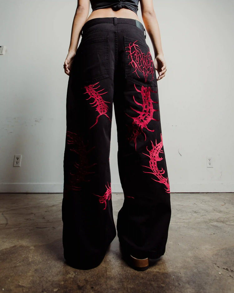 “Ghoul” Jeans (Wine)
