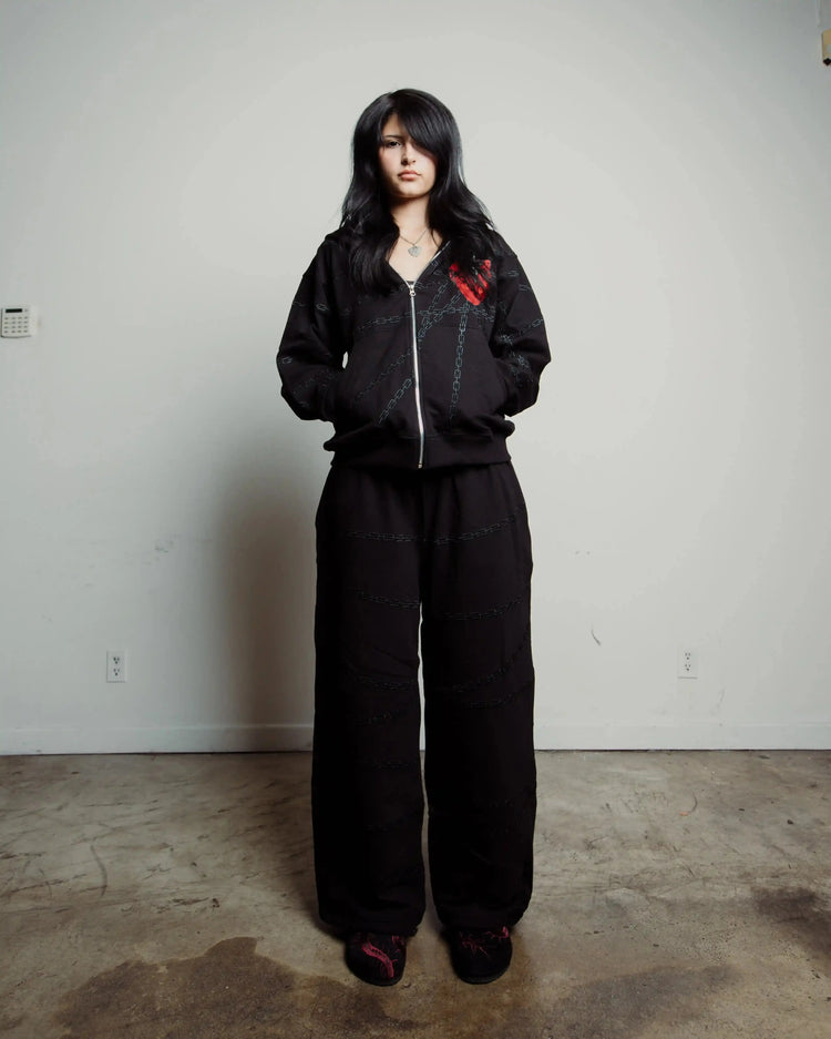 "Kurapika" Sweats (Black) pholoh