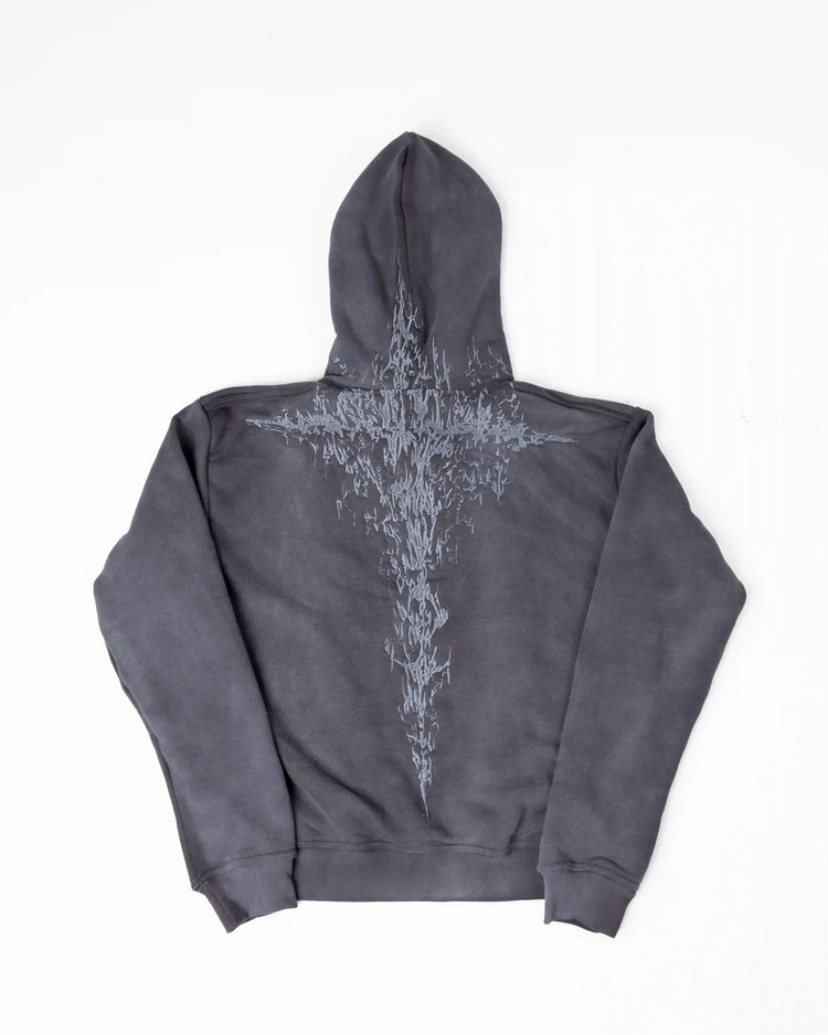 "Half a Million" Embroidered Hoodie (Grey)