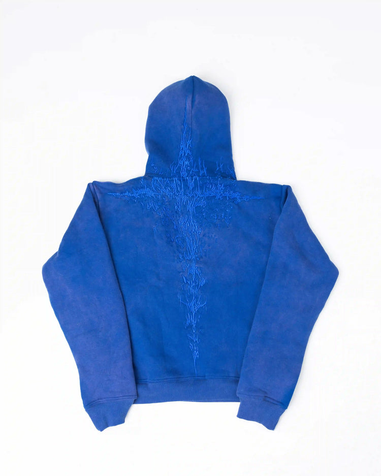 “Half a Million” Embroidery Zip-Up (Royal Blue)