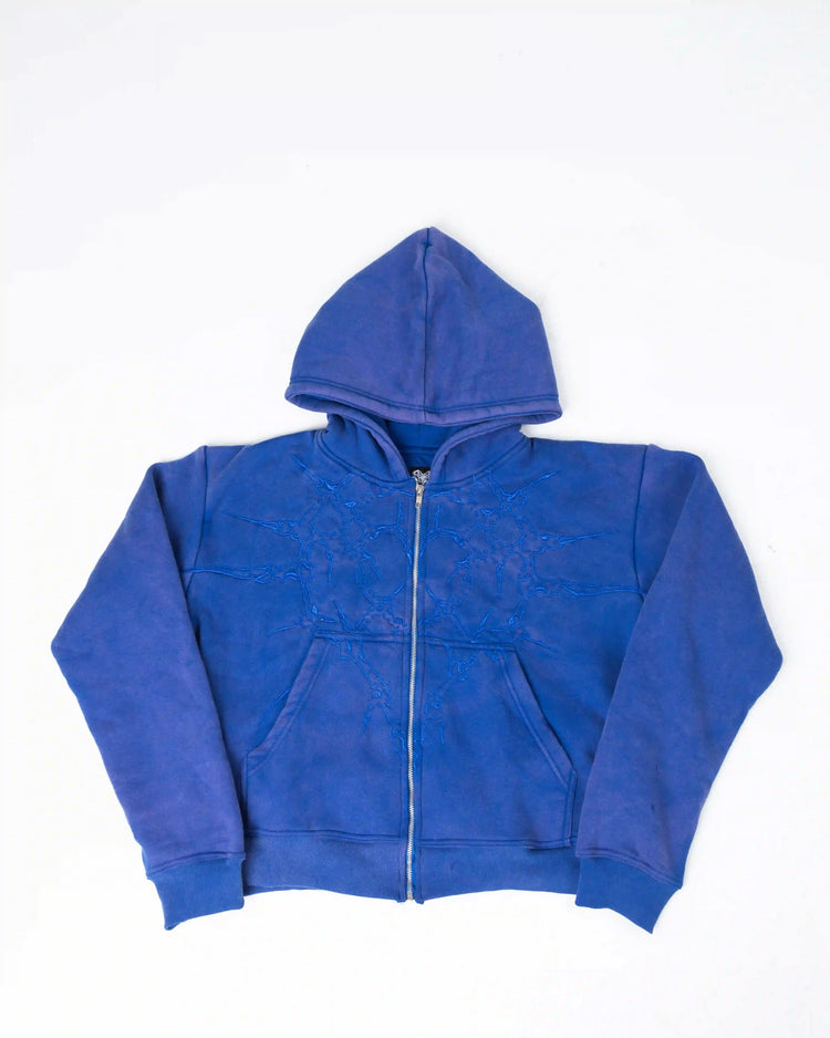 “Half a Million” Embroidery Zip-Up (Royal Blue)