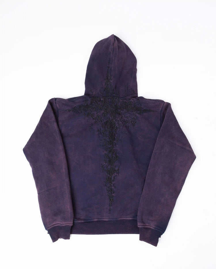 “Half a Million” Embroidered Hoodie (Dark Purple)