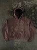 “Glitched” Zip-Up (Brown)