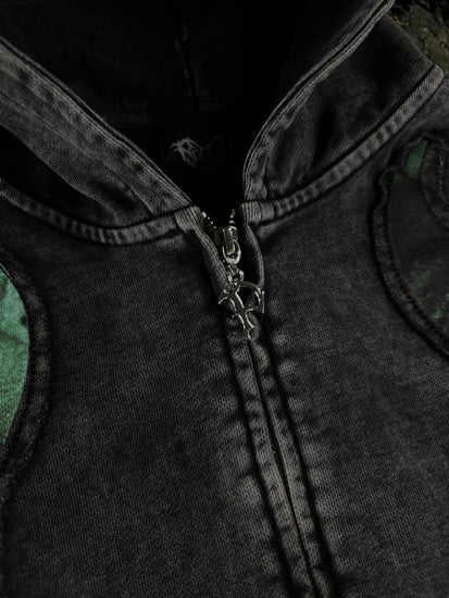 "1400" green heart zip pholoh