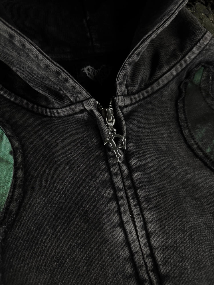 "1400" green heart zip pholoh