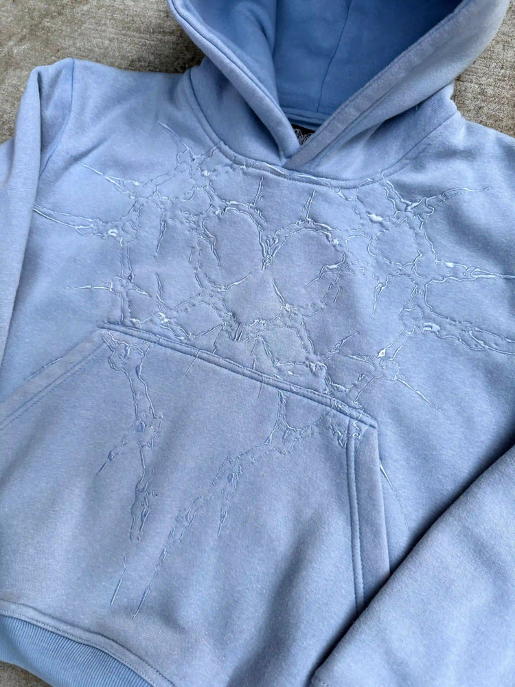 "Half a Million" Embroidered Hoodie (Baby Blue)