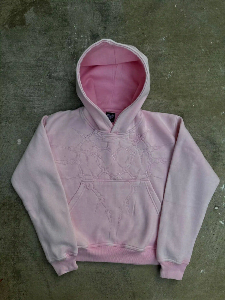 "Half a Million" Embroidered Hoodie (Light Pink) pholoh