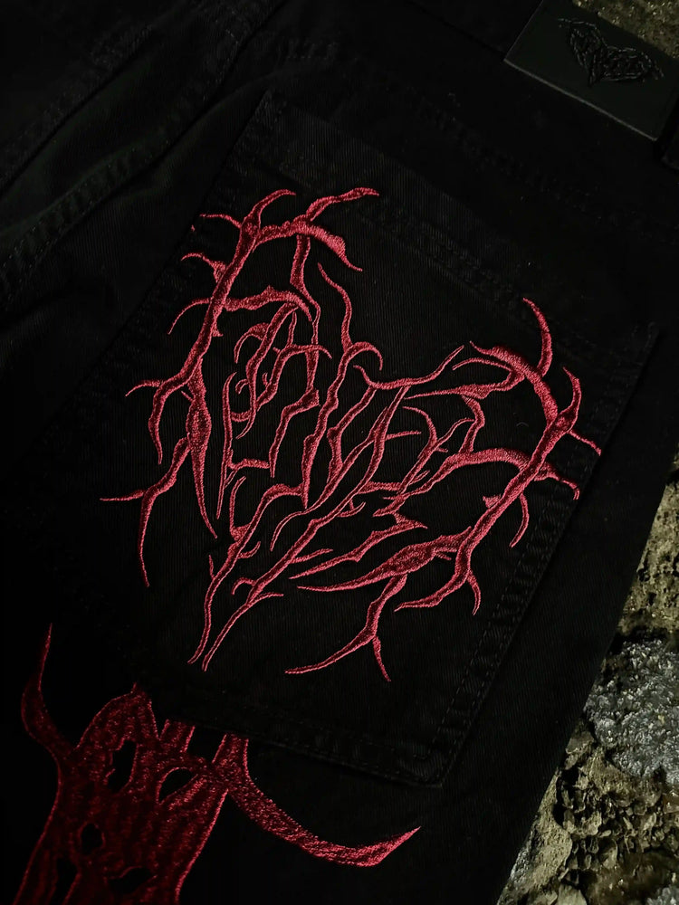 “Ghoul” Jeans (Wine)