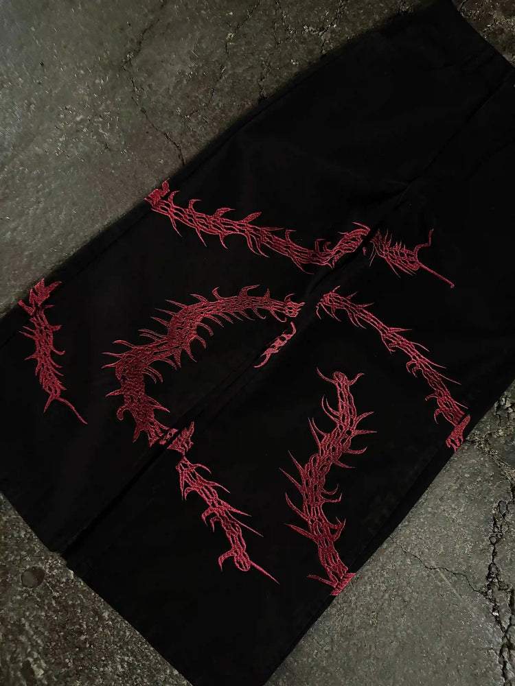 “Ghoul” Jeans (Wine)