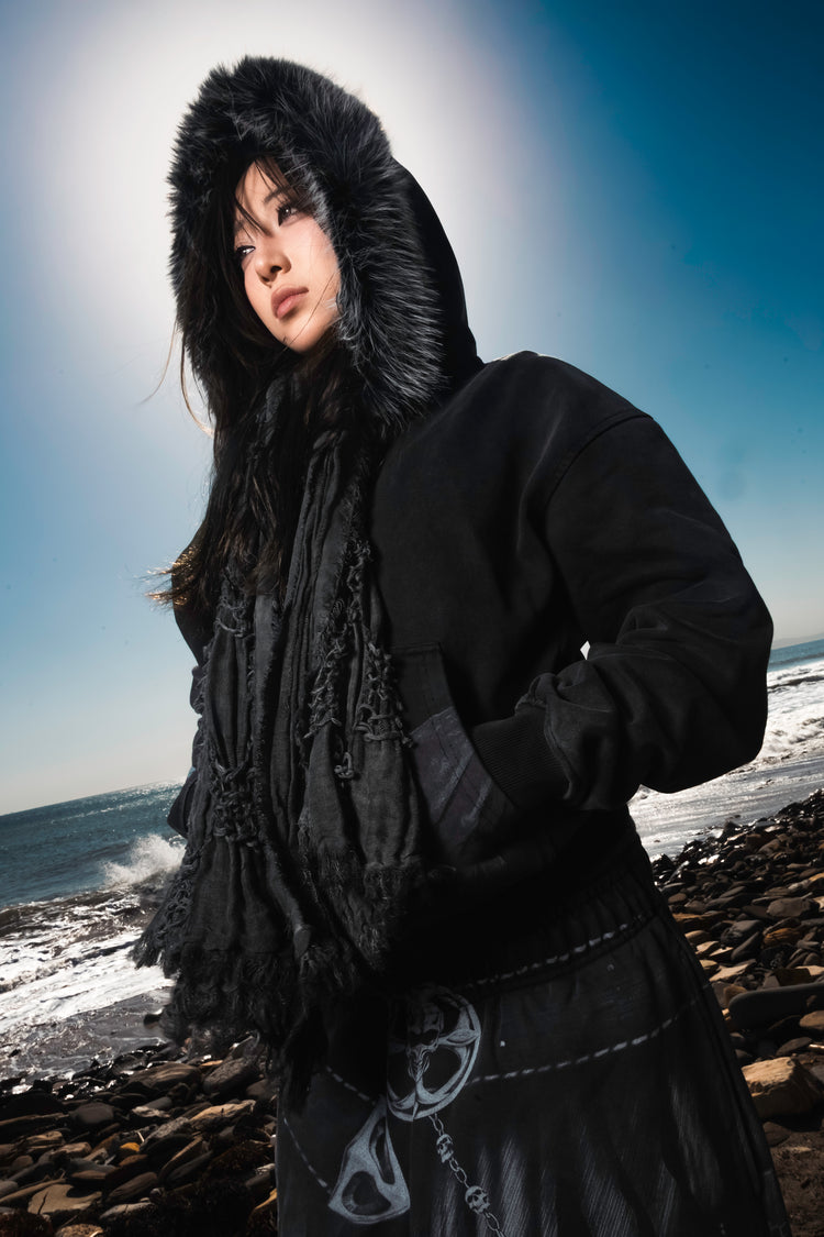 “Ryuk” Fur-Zip (with Scarf)