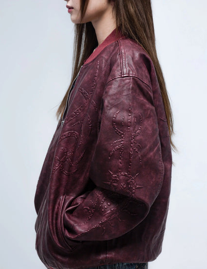 "Ghoul" Jacket (Wine) pholoh