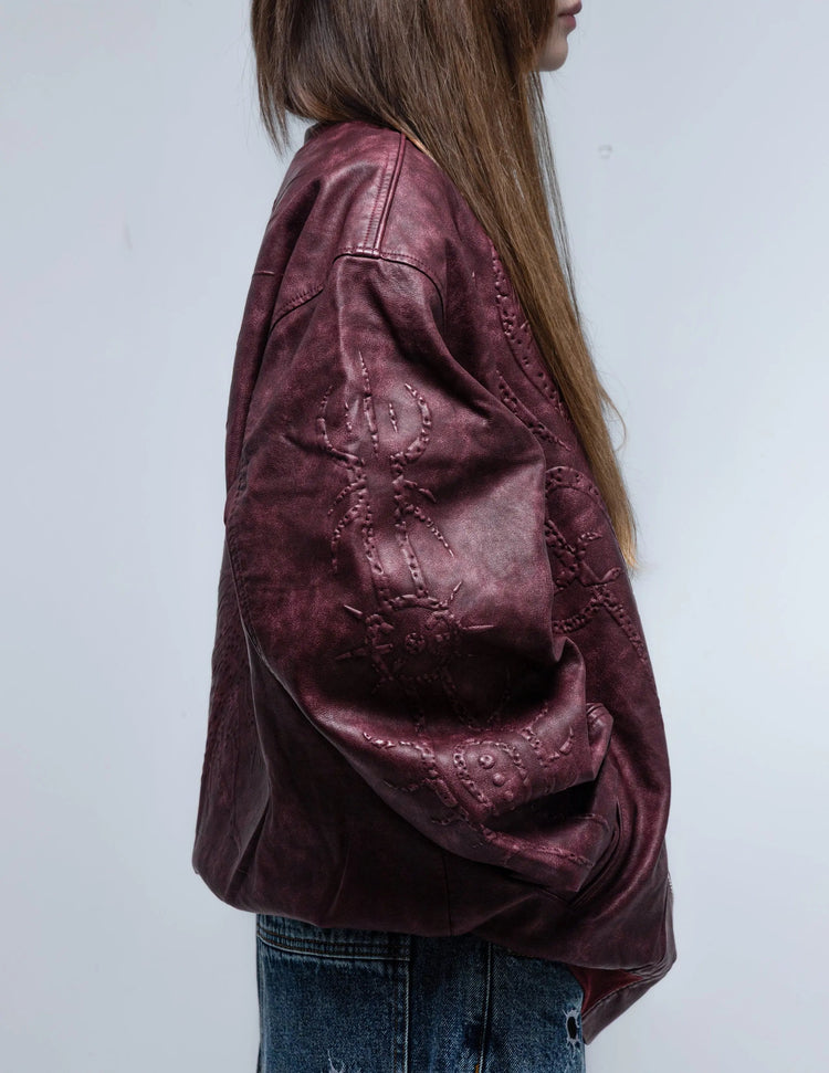 "Ghoul" Jacket (Wine) pholoh