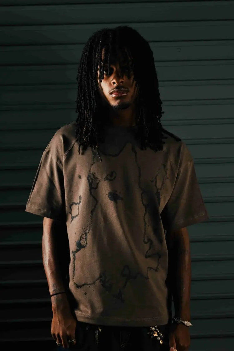 “Cat” T-Shirt (Coffee) - pholoh