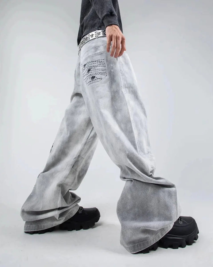 "Dragon" Jeans (White) - pholoh