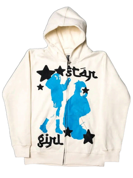 "Star Girl" Zip-Up (Cream)