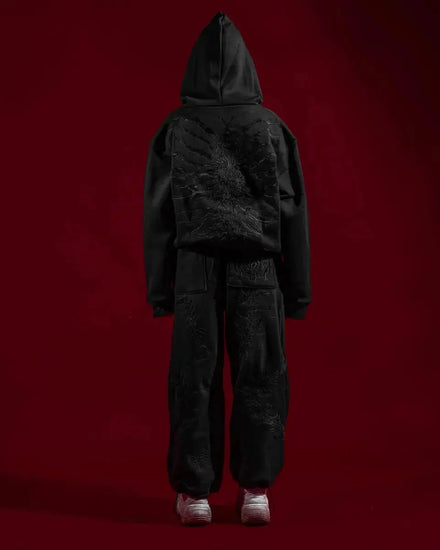 GHOUL HOODIE+SWEATS (BLACK) - pholoh