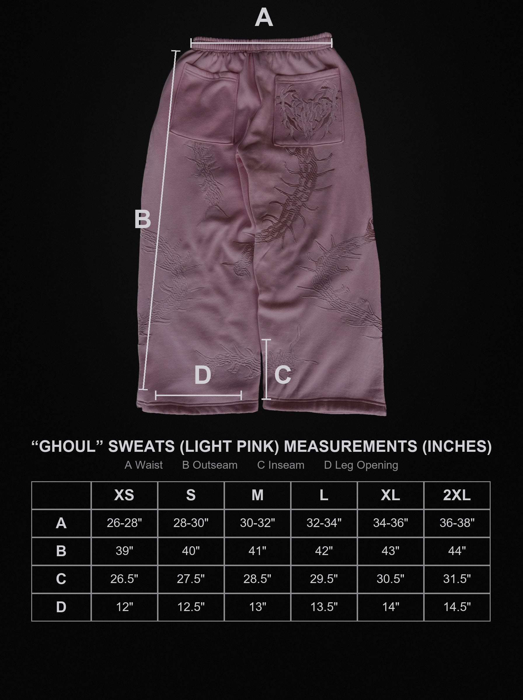 ghoul-sweats-light-pink size chart