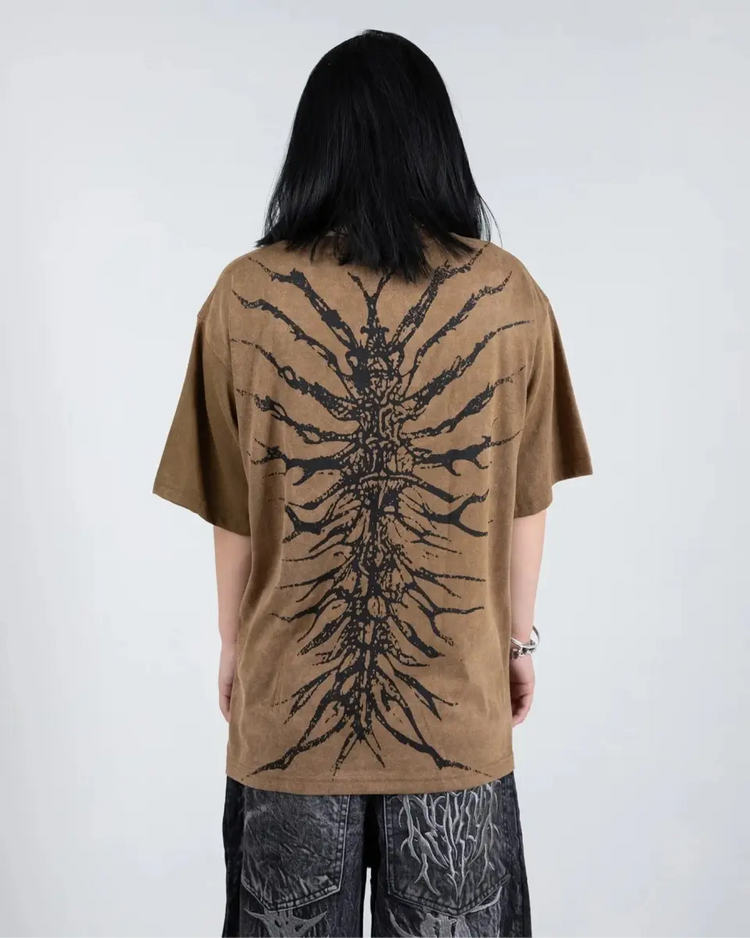 "Ghoul" T-shirt (Dark Beige) - pholoh