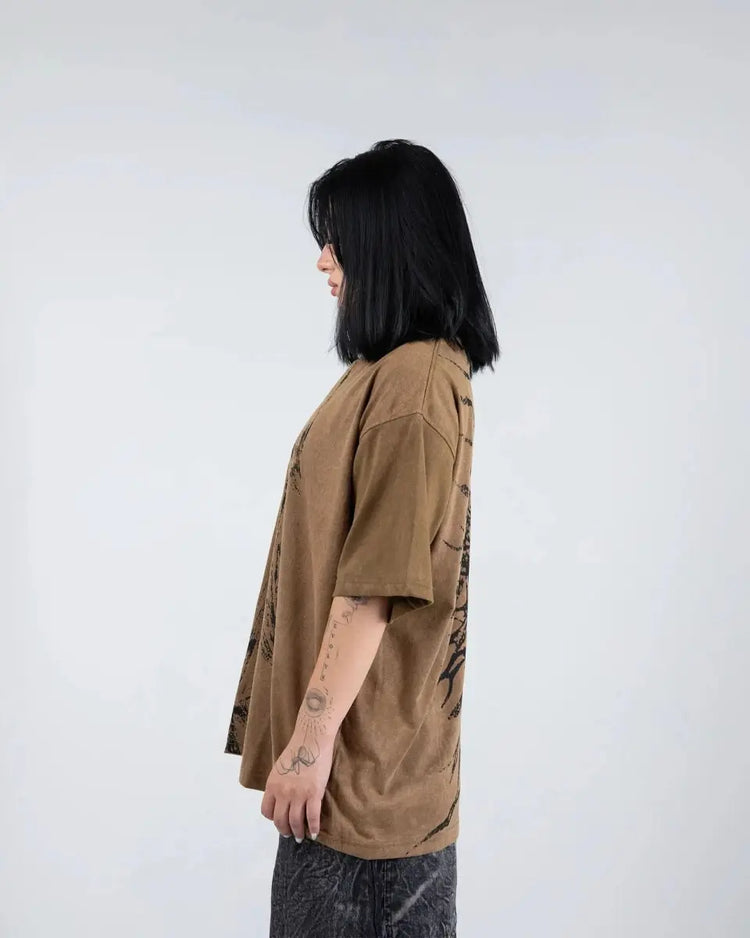"Ghoul" T-shirt (Dark Beige) - pholoh