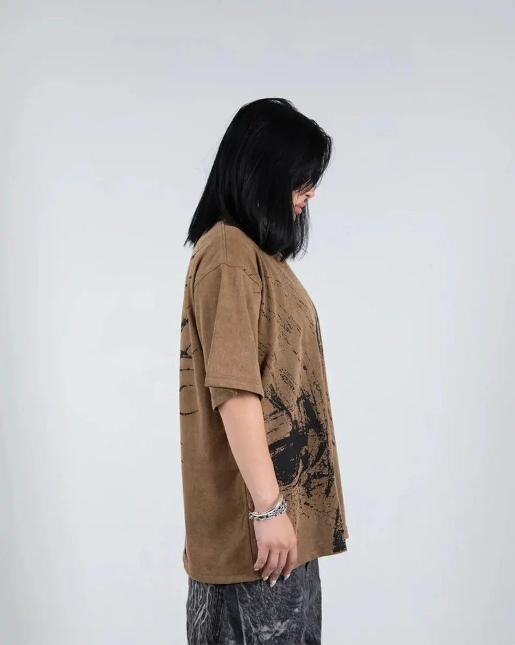 "Ghoul" T-shirt (Dark Beige) - pholoh