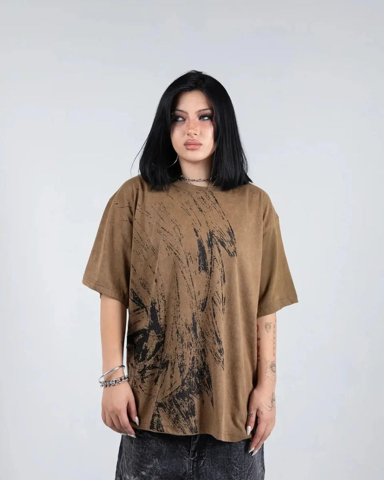 "Ghoul" T-shirt (Dark Beige) - pholoh