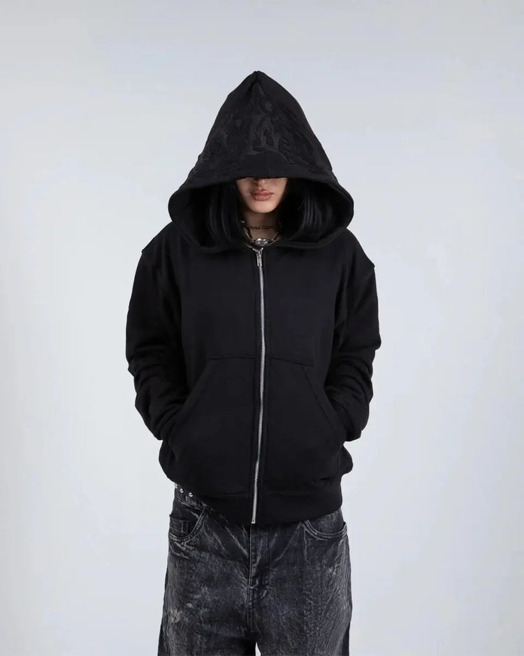 “Ghoul” ZIP - UP (Black) - pholoh