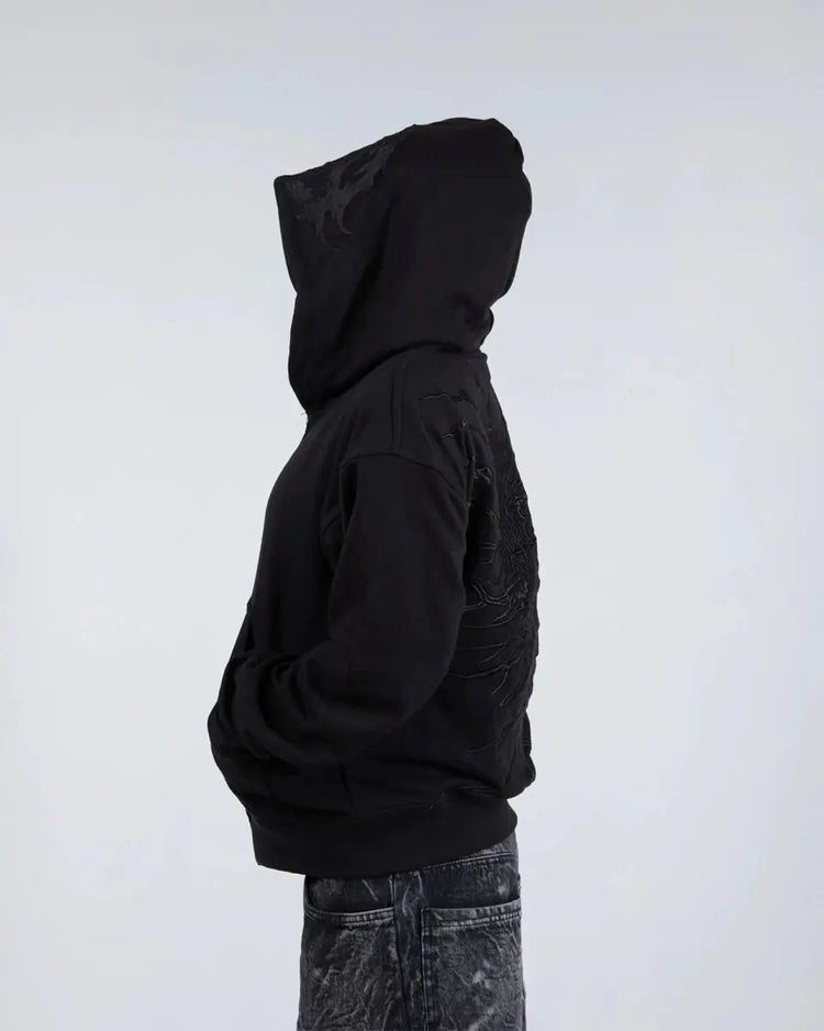 “Ghoul” ZIP - UP (Black) - pholoh
