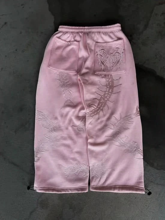 GHOUL HOODIE+SWEATS (PINK)