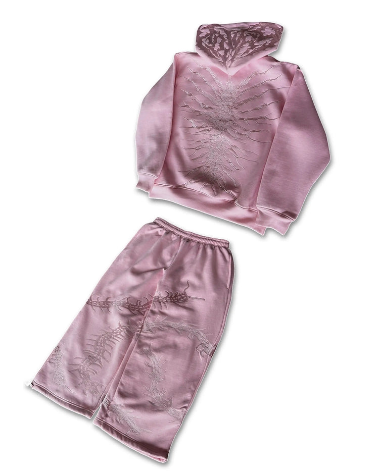 GHOUL ZIP+SWEATS (PINK)
