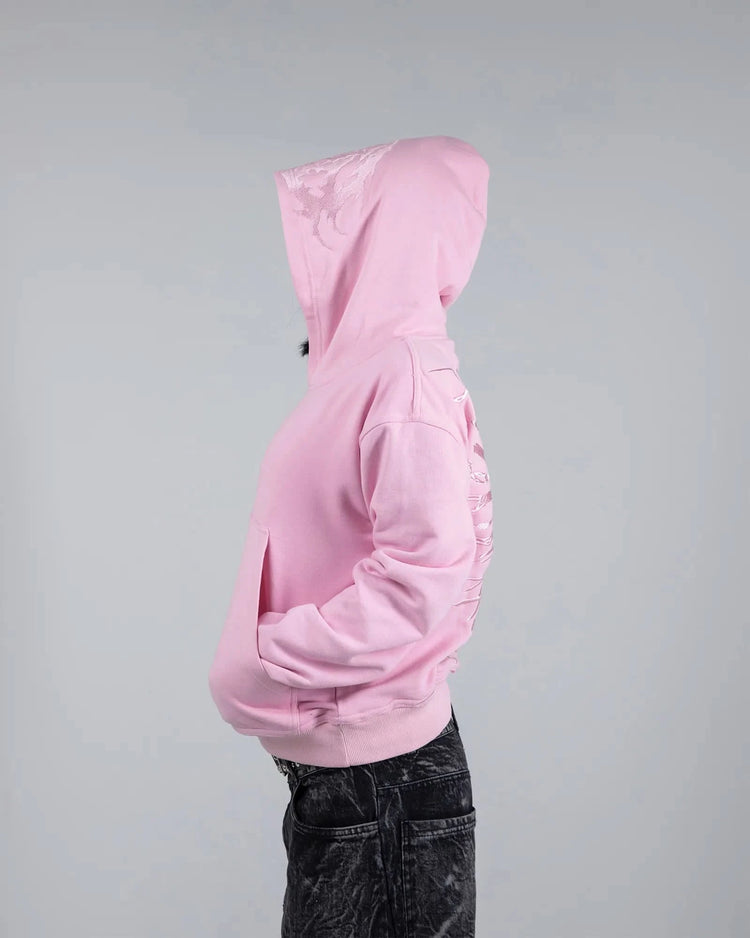 “Ghoul” HOODIE (Light Pink)