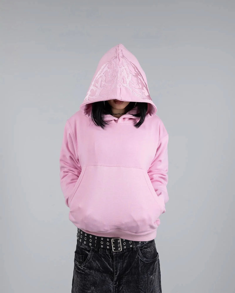 “Ghoul” HOODIE (Light Pink)