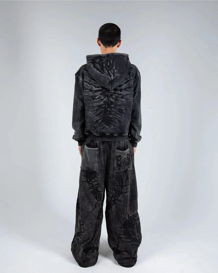 “Ghoul” HOODIE (Washed Black)
