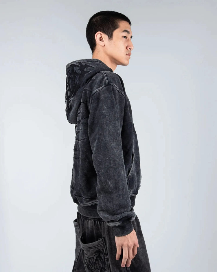 “Ghoul” HOODIE (Washed Black)