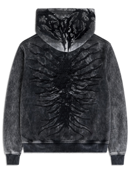 “Ghoul” Zip-Up (Washed Black)