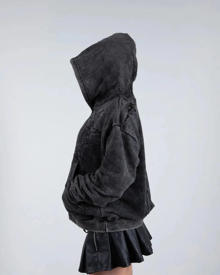 "Half a Million" Embroidered Hoodie (Black) - pholoh