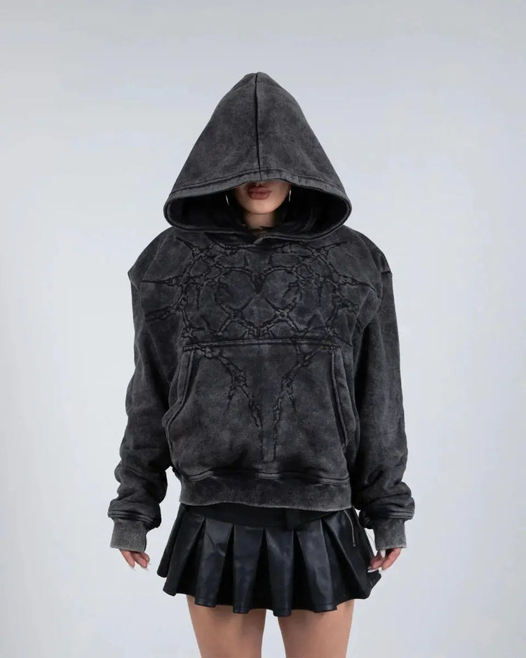 "Half a Million" Embroidered Hoodie (Black) - pholoh