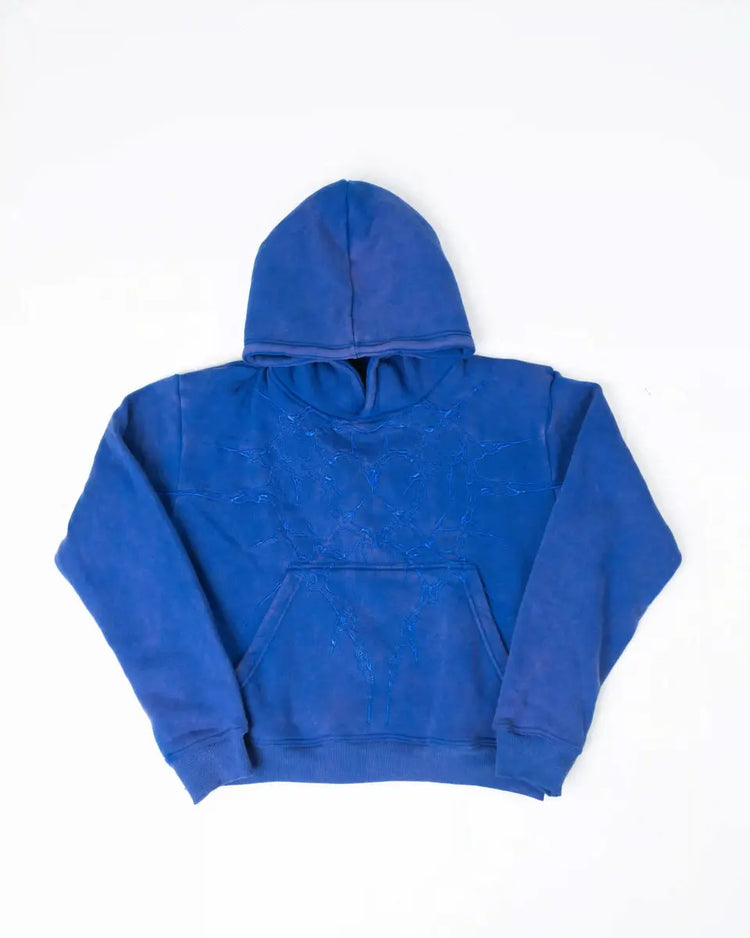 "Half a Million" Embroidered Hoodie (Royal Blue) - pholoh