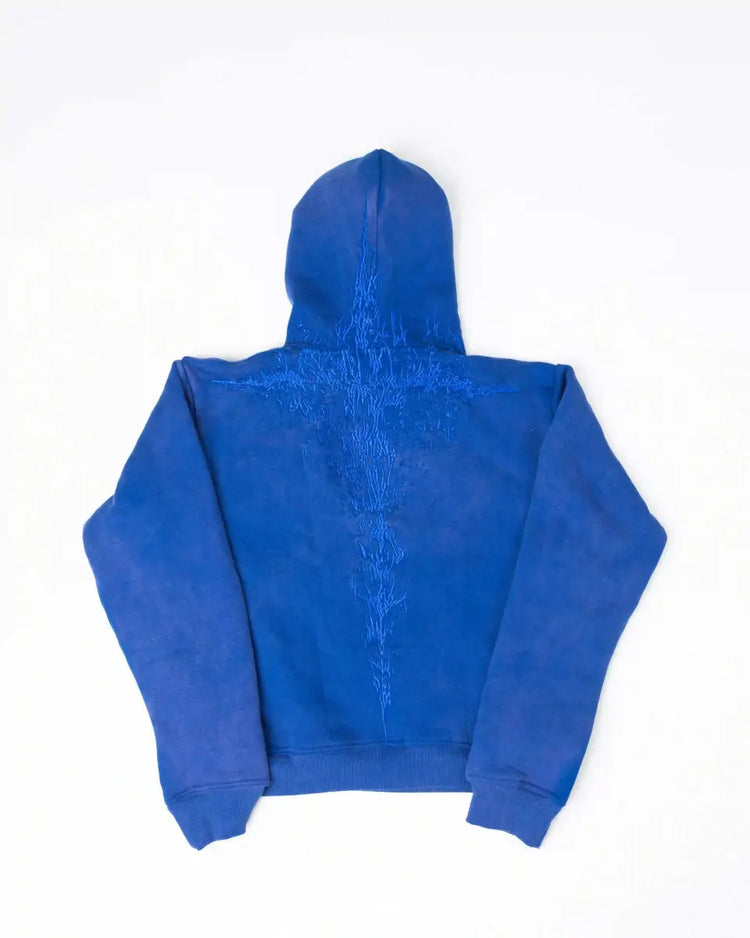 "Half a Million" Embroidered Hoodie (Royal Blue) - pholoh