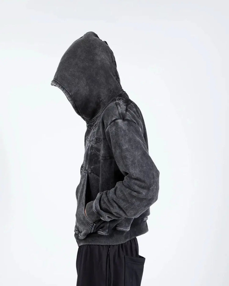 “Half a Million” Embroidery Zip - Up (Black) - pholoh