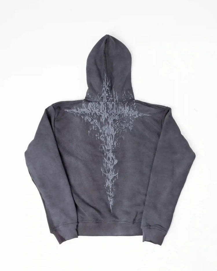 “Half a Million” Embroidery Zip - Up (Grey) - pholoh