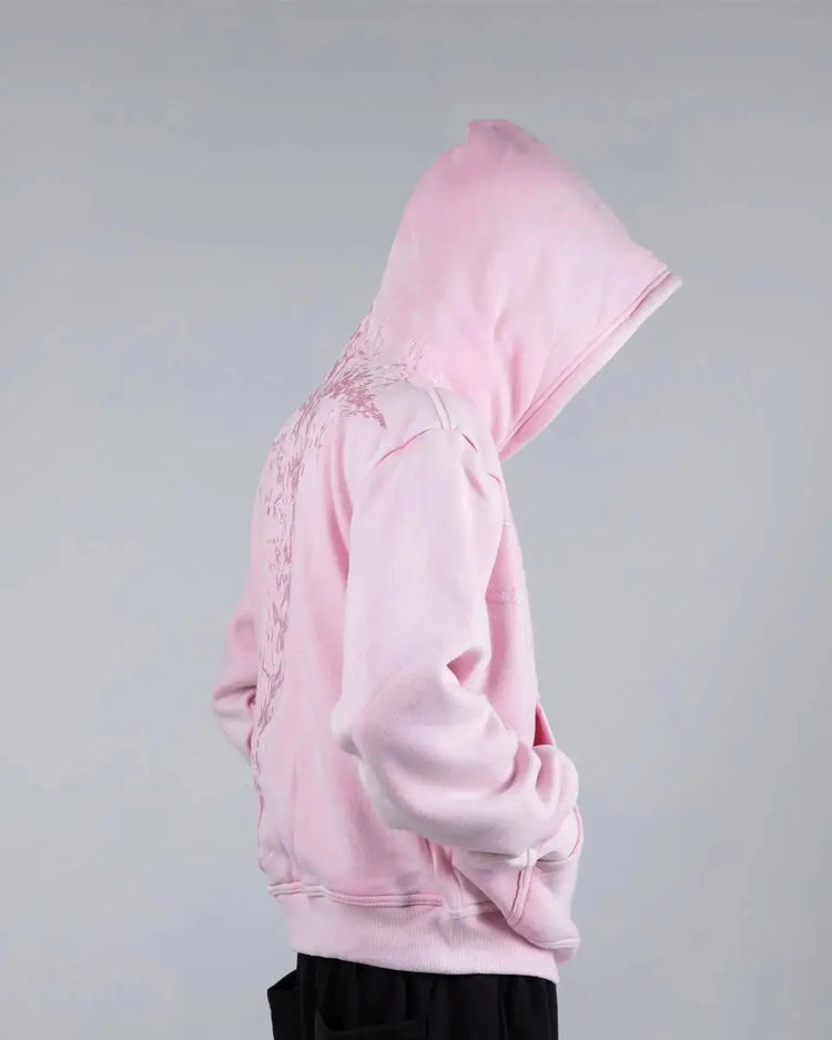 “Half a Million” Embroidery Zip - Up (Light Pink) - pholoh
