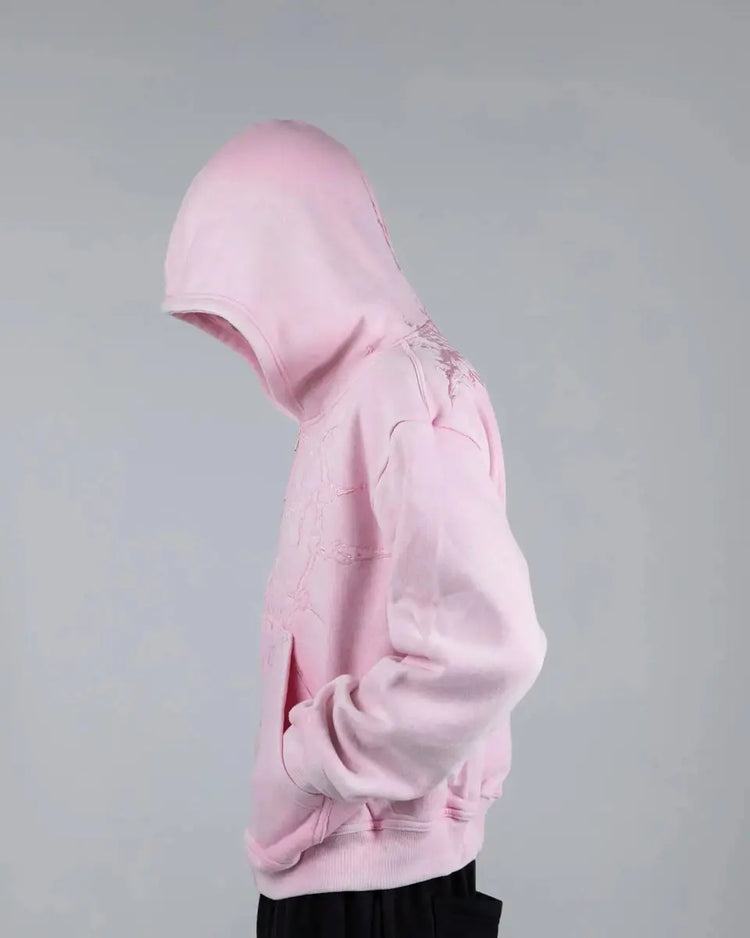 “Half a Million” Embroidery Zip - Up (Light Pink) - pholoh