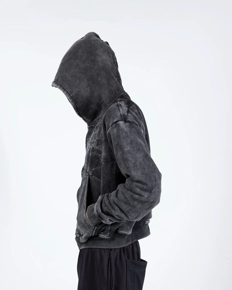“Half a Million” Embroidery Zip-Up (Black)