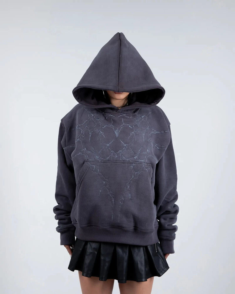 "Half a Million" Embroidered Hoodie (Grey)