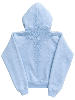 “Half a Million” Embroidery Zip-Up (Baby Blue)